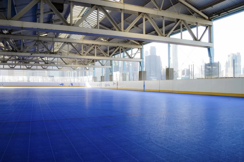 full view of the empty Pier 2 Roller Rink