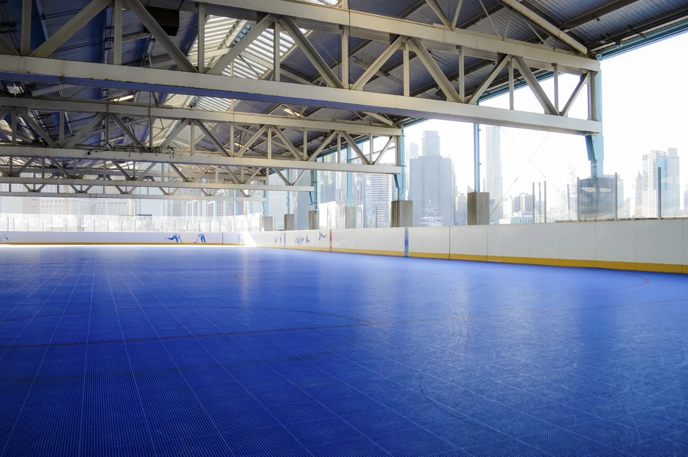 full view of the empty Pier 2 Roller Rink