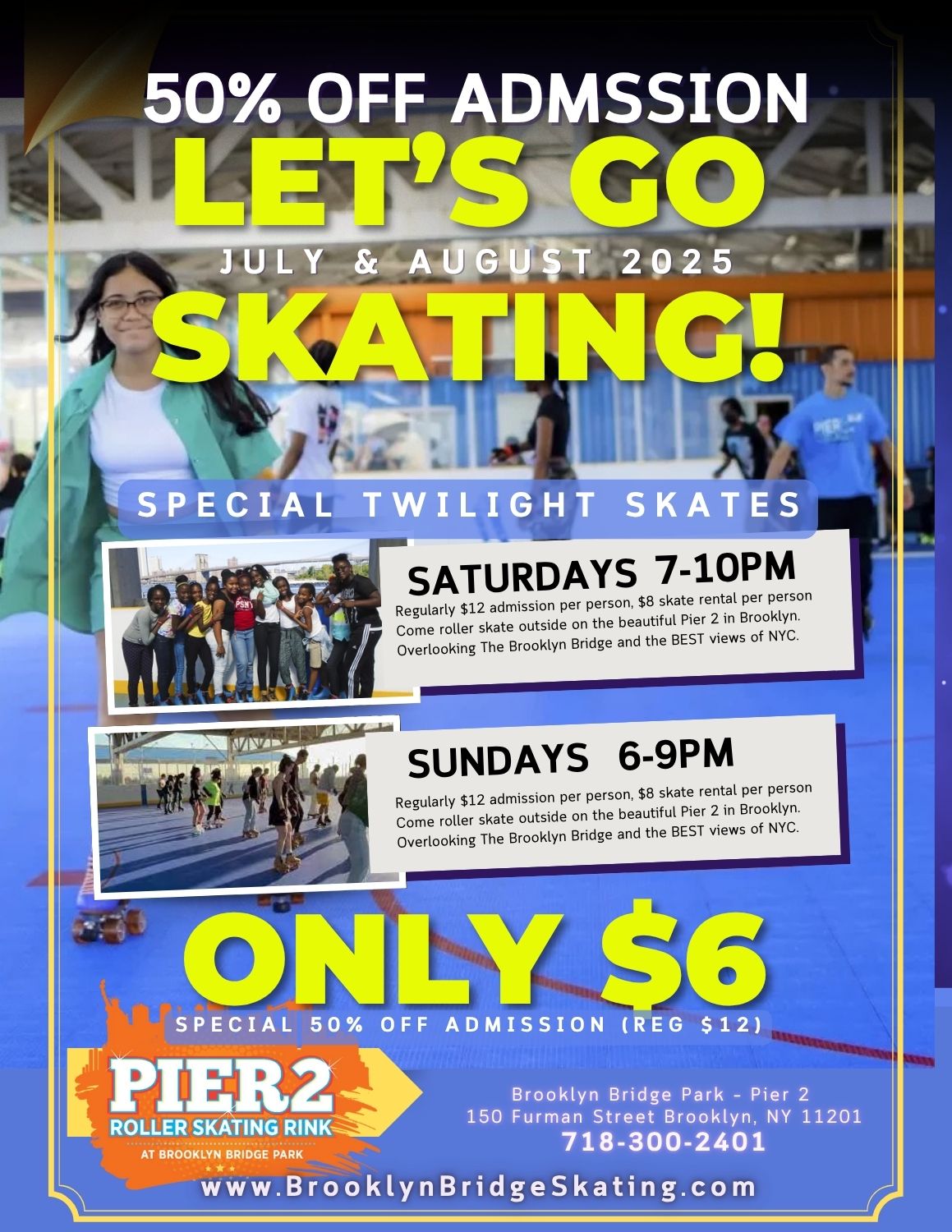 Special Twilight Skate At Brooklyn Bridge