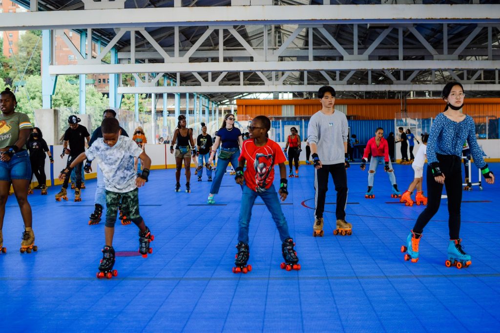 Roller Skating at Brooklyn Bridge Skating Center on Pier 2 in Brooklyn, NY